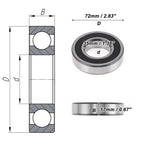 6207DDU Deep Groove Ball Bearing for Scooter Skateboard Wheel (N/A)