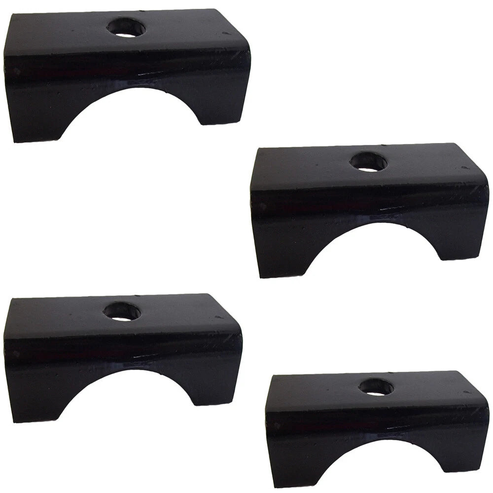 Set of 4 Trailer Axle Spring Perch Seats for 3" Round Tube Mount
