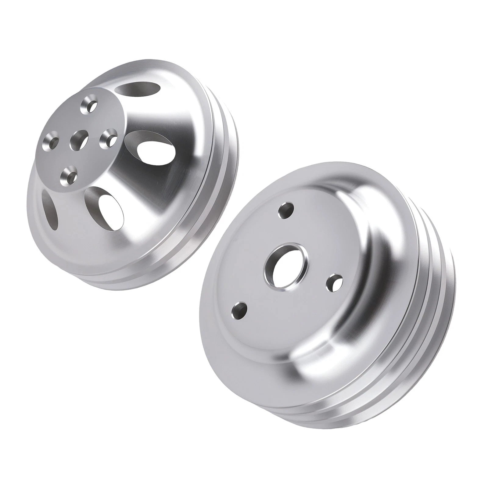 Aluminum 2&3 Groove Pulley Combo for Chevy Small Block 265-400 V8 (1967–1986)