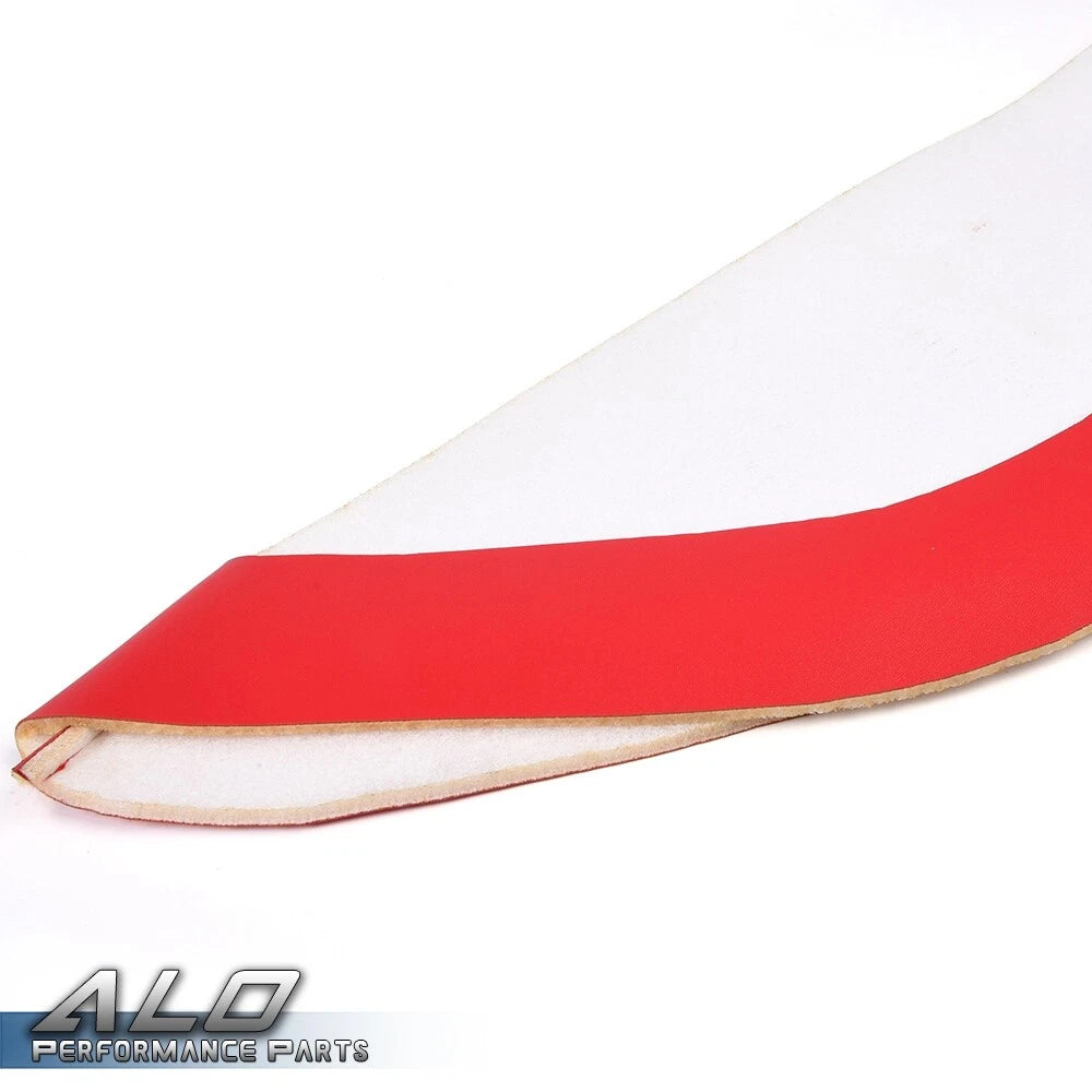 Red Door Panel Insert Cards for Ford Mustang (2005–2009) Synthetic Leather