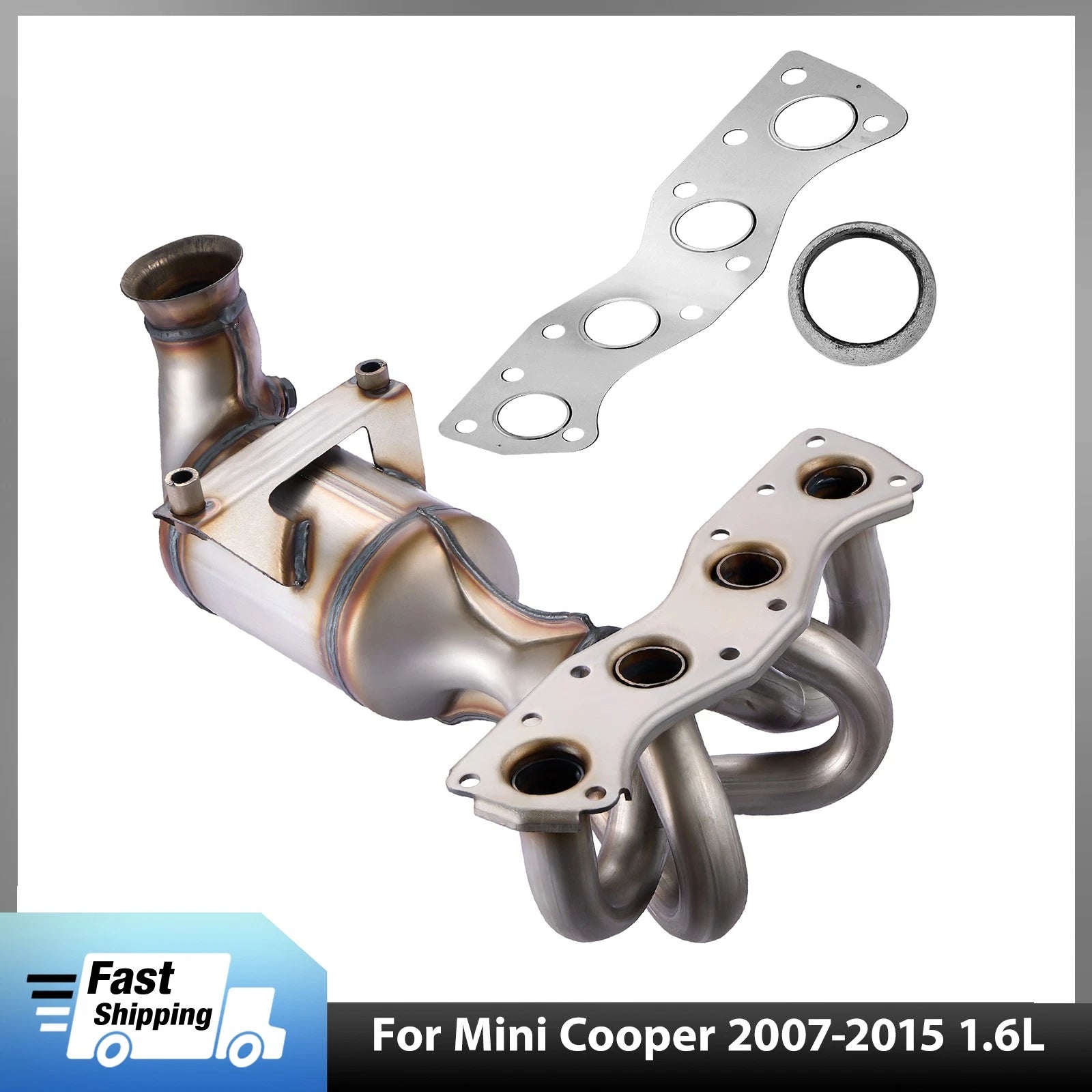 Front Stainless Steel Catalytic Converter Kit for Cooper Mini (2007–2015 1.6L)