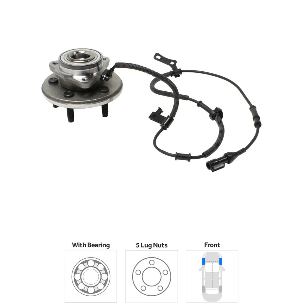 Wheel Hub Kit for Ford Explorer (2006–2010) Front Left & Right with Bearing & Sensor