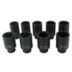 Set of 9 Deep Impact Sockets for 1/2" Drive (29-38mm)