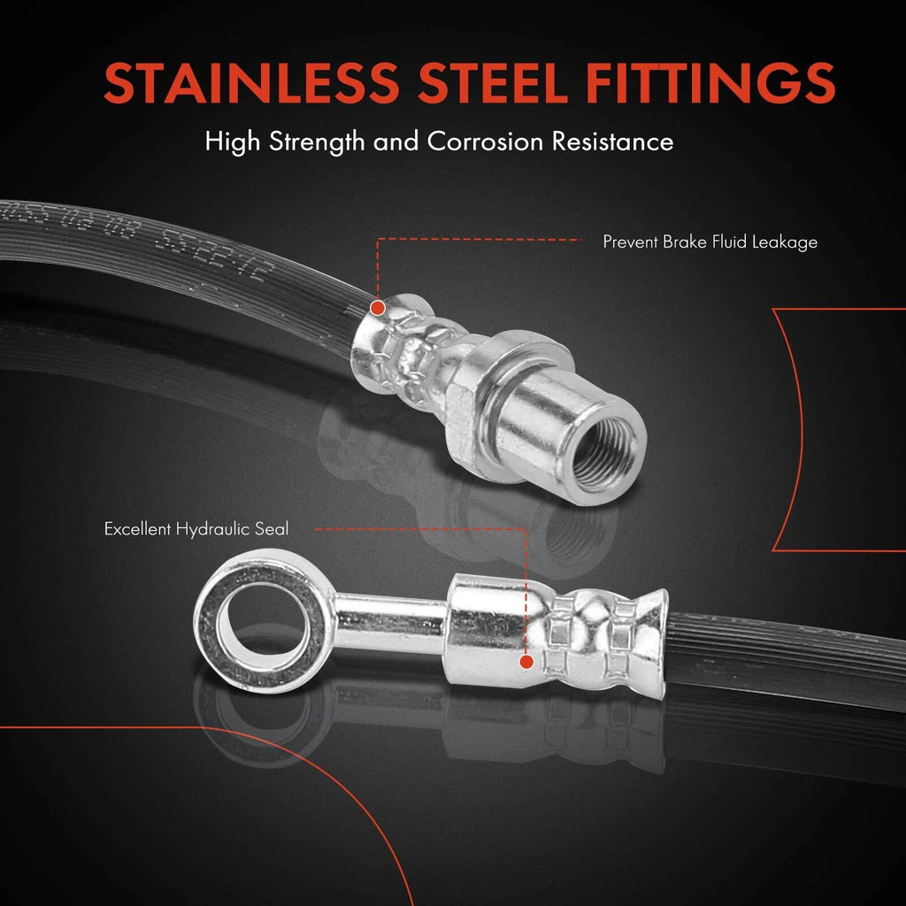 2X Rear Brake Hydraulic Hose for Subaru Legacy (2015–2019)