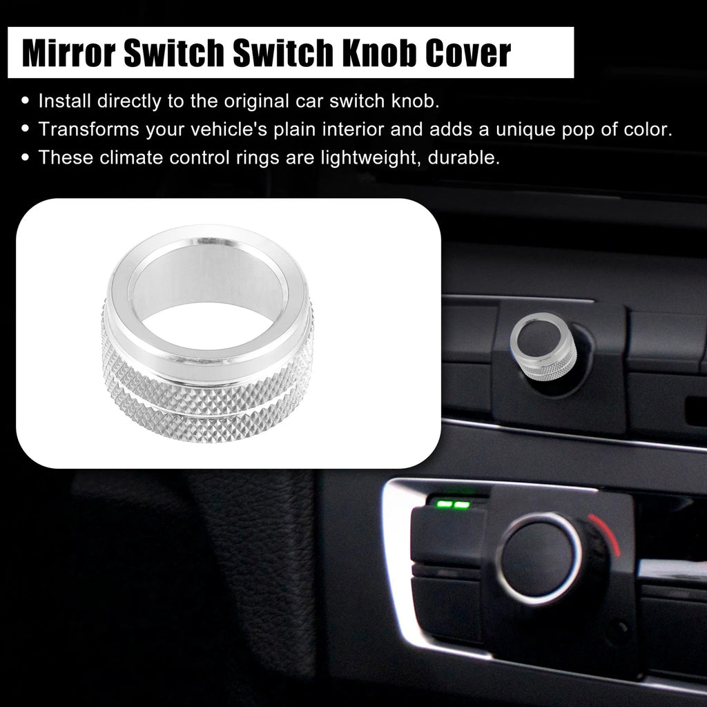 Auto Mirror Switch Knob Cover for Toyota  - Silver Tone