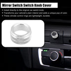 Auto Mirror Switch Knob Cover for Toyota  - Silver Tone