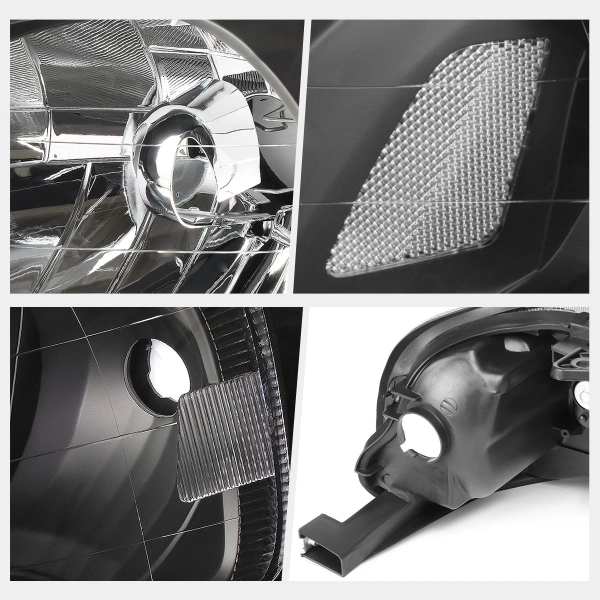 Black Housing Headlight Clear Corner Signal Lamp for Honda Civic EJ/EM/EK (1999–2000)