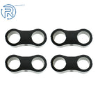Set of 4 Black Aluminum 6AN Hose Separator Clamps for Oil/Fuel Hose