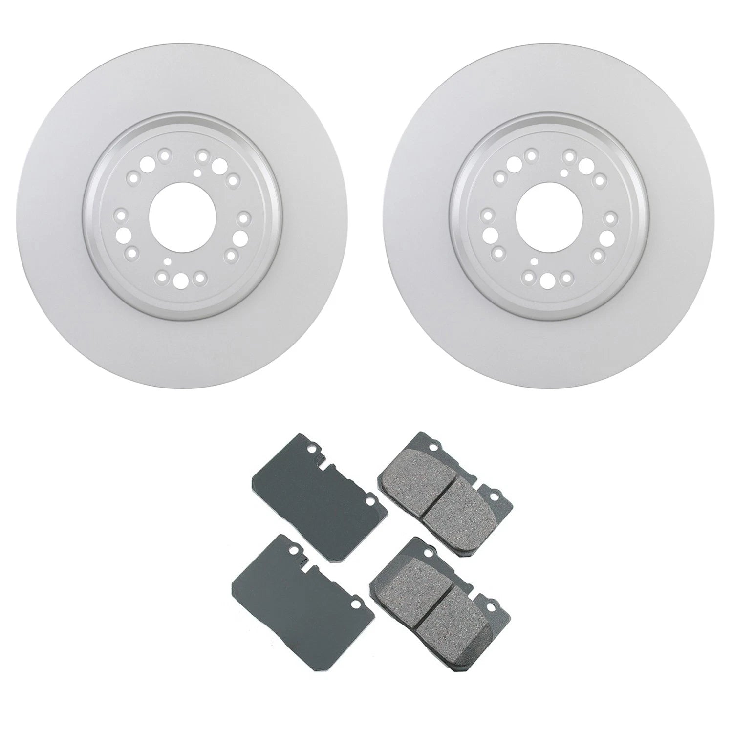 Set of 2 Bosch QuietCast Front Rotors & Akebono ProACT Pads for LS400 (1990–2000)
