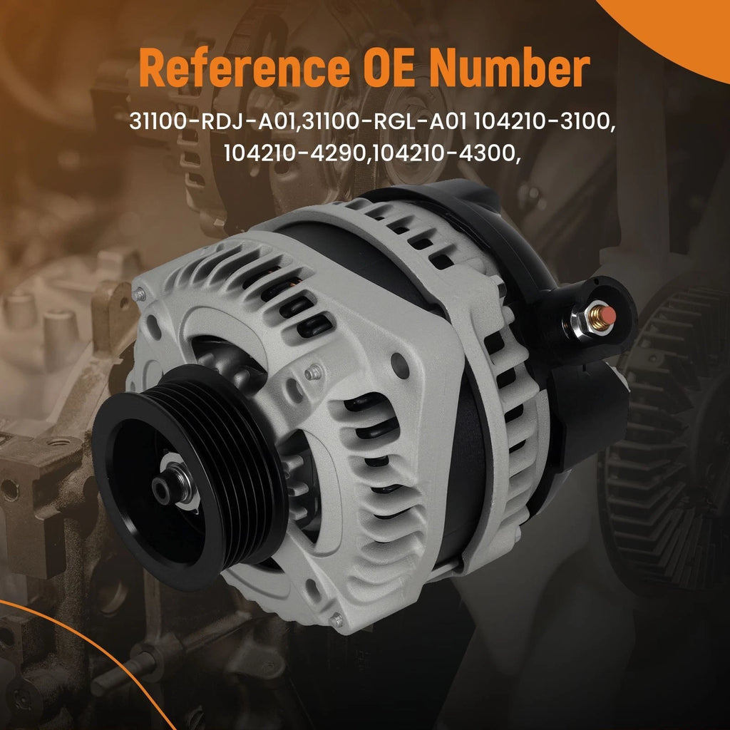 Alternator for Honda Pilot, Ridgeline, Acura MDX 3.5L, 3.7L (2005–2008) 104210-3100