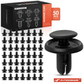 50Pcs 6mm Black Nylon Push Type Retainer Clips for Mitsubishi Subaru 
