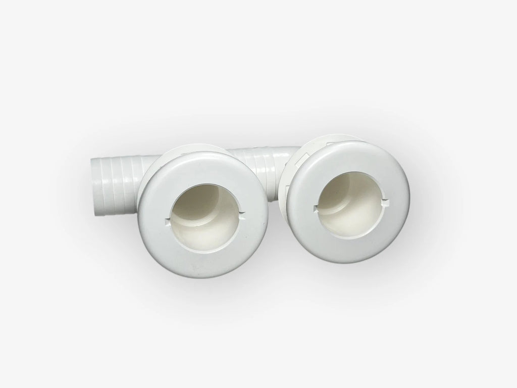 Set of 2 Thru Hull Fittings for TH Marine (TH-1592-B) 1.5in 90 Degree Barbed