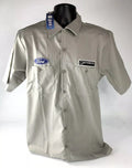 Mechanic Style Button Up Shirt for Ford F150 Owners (Gray Blue) (2011–2024)