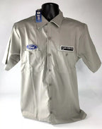 Mechanic Style Button Up Shirt for Ford F150 Owners (Gray Blue) (2011–2024)