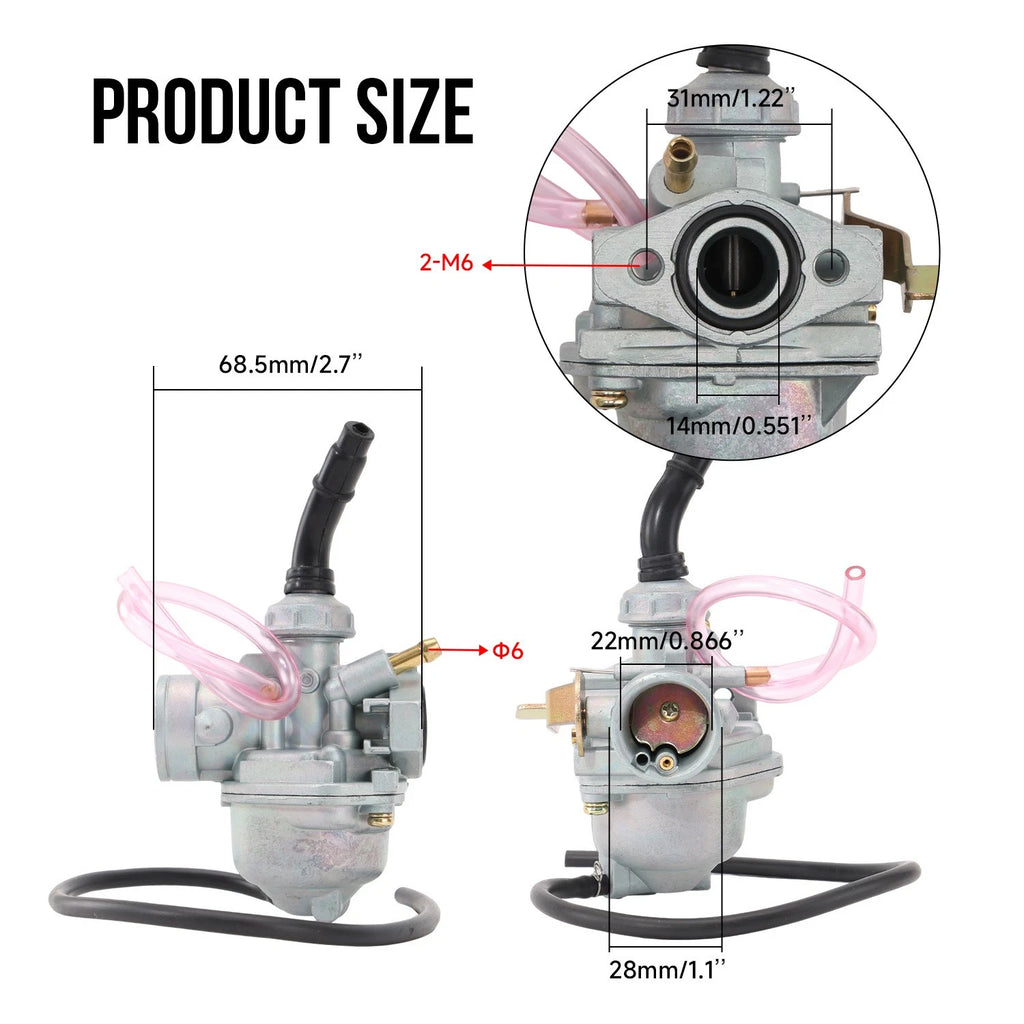 Carburetor Carb 38mm for Honda XR50R CRF50F Z50 Z50A Z50R (2000–2023)