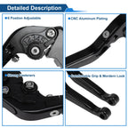 Adjustable Brake Clutch Lever for Honda NC700 (2016–2020) Solid Black