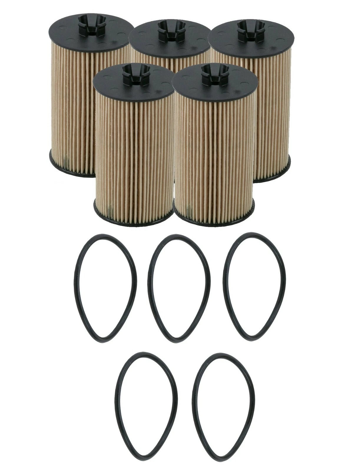 Set of 5 Engine Oil Filters for Buick Chevrolet GMC Pontiac Suzuki (Wix)