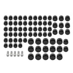 75X Black Engine Bolt Caps for Harley Touring Road King Street Glide (2007-2016)
