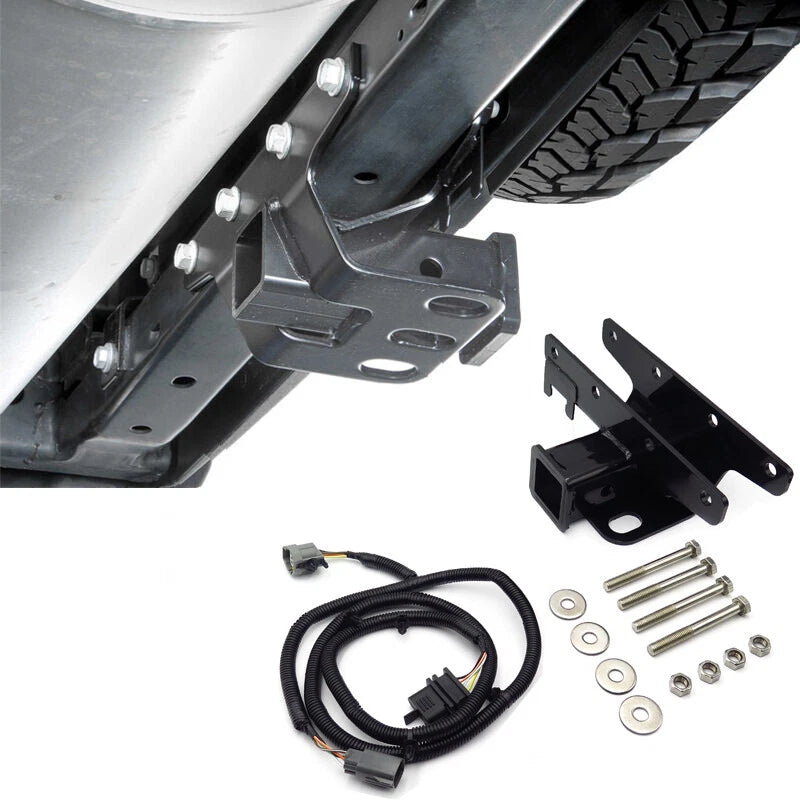 Trailer Receiver Hitch and Wire Kit for Jeep Wrangler (2007–2017)
