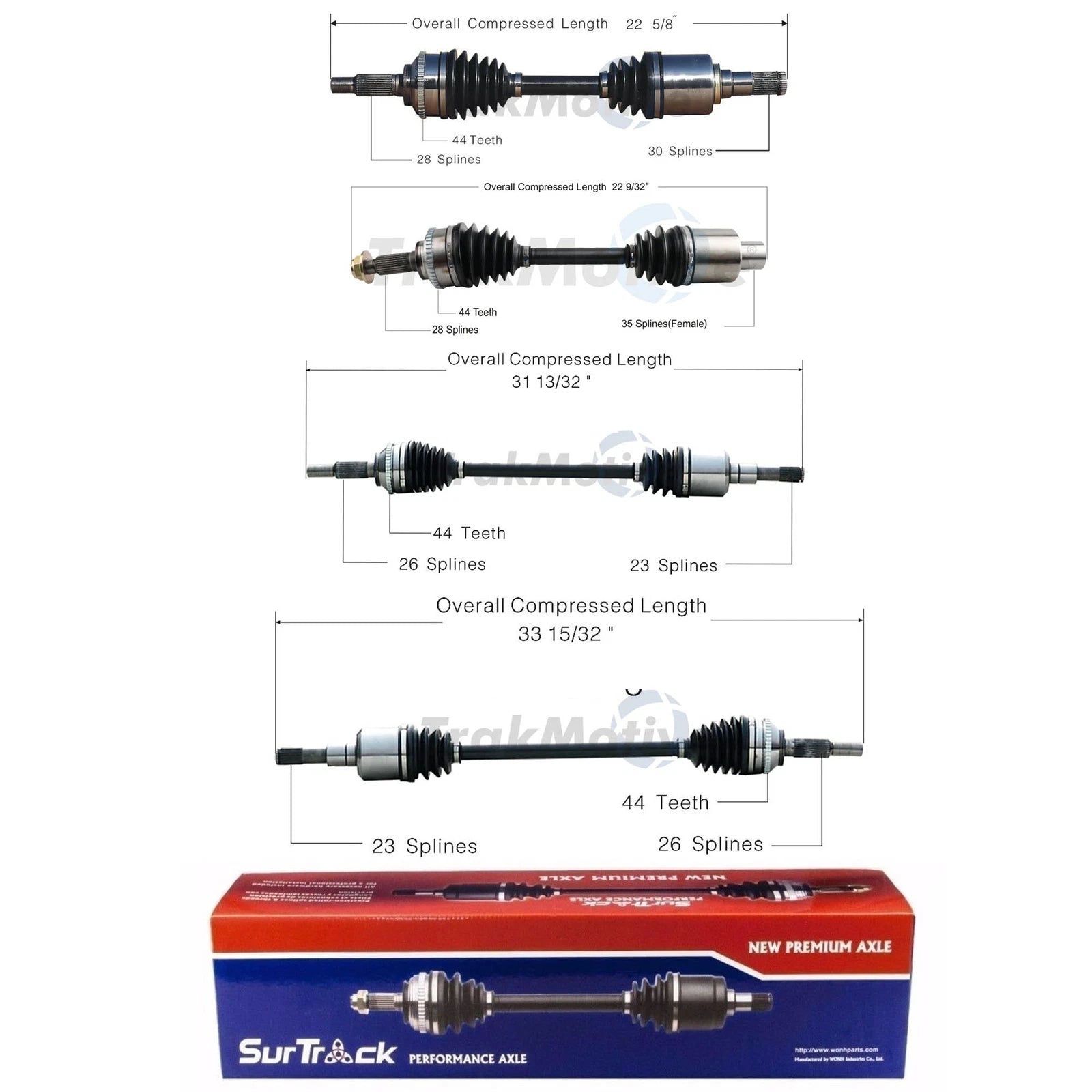 Set of 2 CV Axle Shafts for Ford Escape Mazda Tribute (2001–2012)