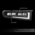 LED Fog Lights for Ford Bronco (2021–2025) - Black Clear Projector Quad Beam