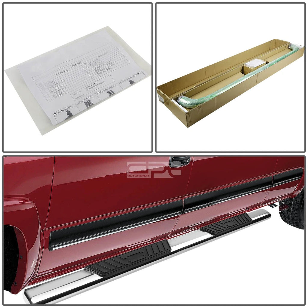 5" Chrome Oval Side Step Nerf Bars for GMC Sierra Crew Cab (1999–2014)