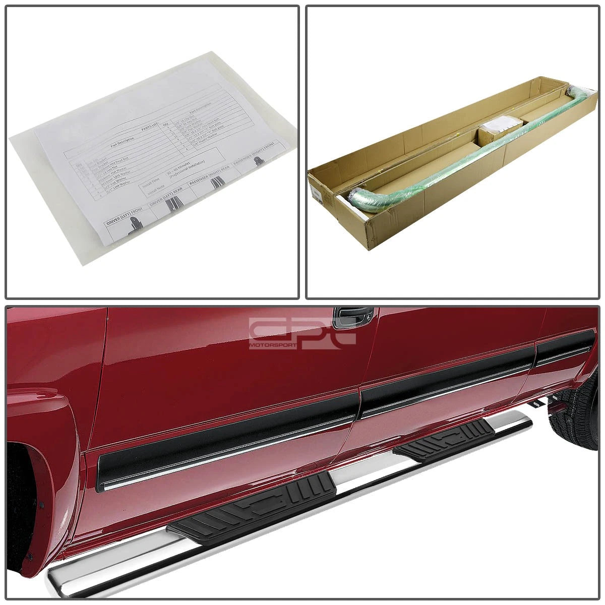 5" Chrome Oval Side Step Nerf Bars for GMC Sierra Crew Cab (1999–2014)