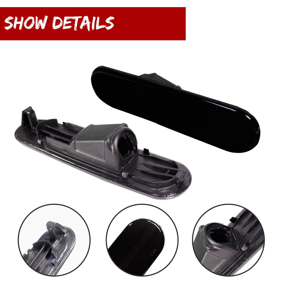 Set of 4 Smoke Front and Rear Bumper Side Marker Lights for Honda Civic Si (2002–2005)
