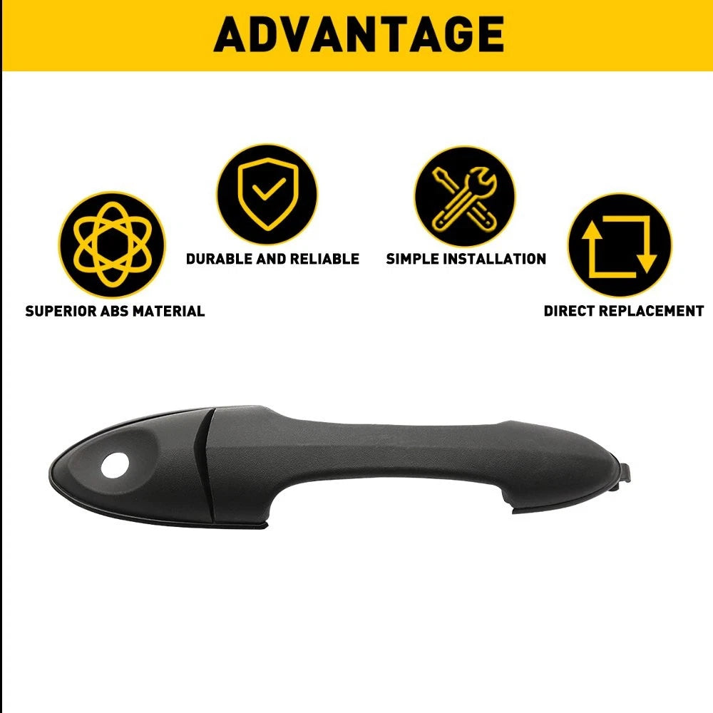 Door Handle FO1310142 for Ford Focus (2000–2007) Front Left/Right Smooth Black