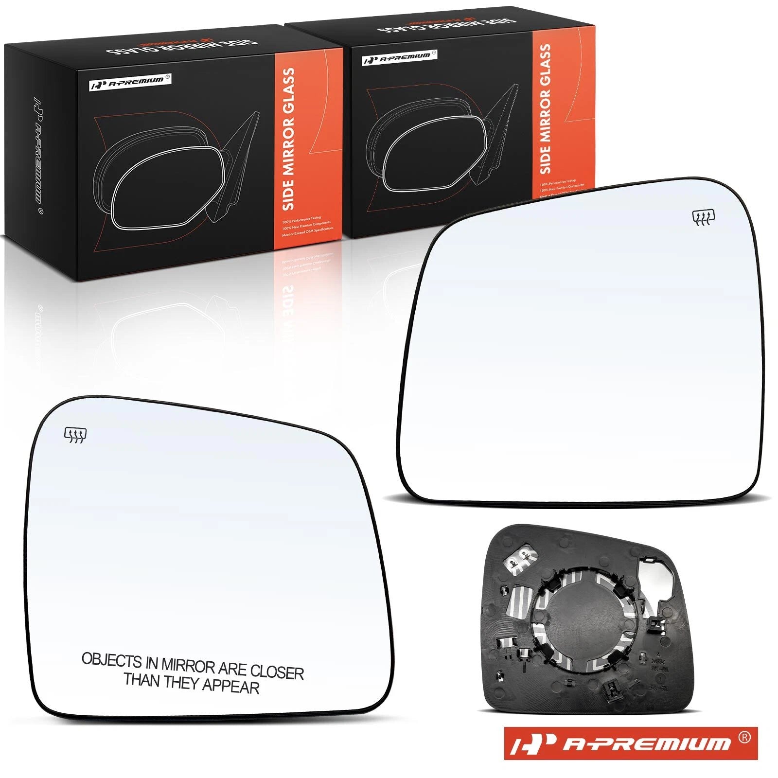 2X Heated Power Mirror Glass for Jeep Grand Cherokee (2011–2021)