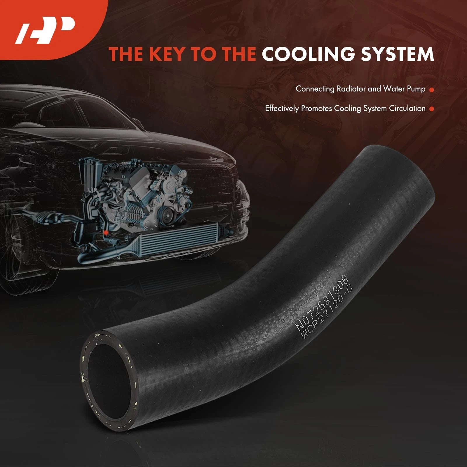 Engine Coolant Water Pipe Hose for Mercedes-Benz C250 SLK250 (2012–2015)