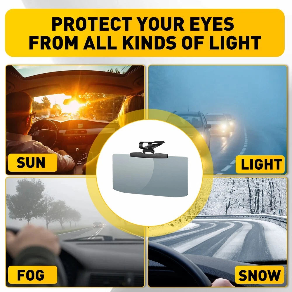 Universal Car Sun Visor Extender with Polarized Glare Protection