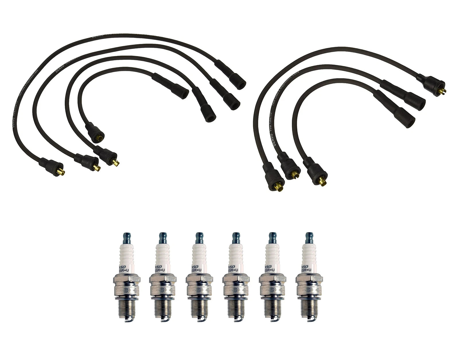 Denso Wire Set & 6 U-Groove Spark Plugs for Chevy GMC 4.8L L6