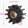 Pump Impeller for Jabsco Johnson Volvo (4568-0001, 09-801B, 875575-3, 831182)