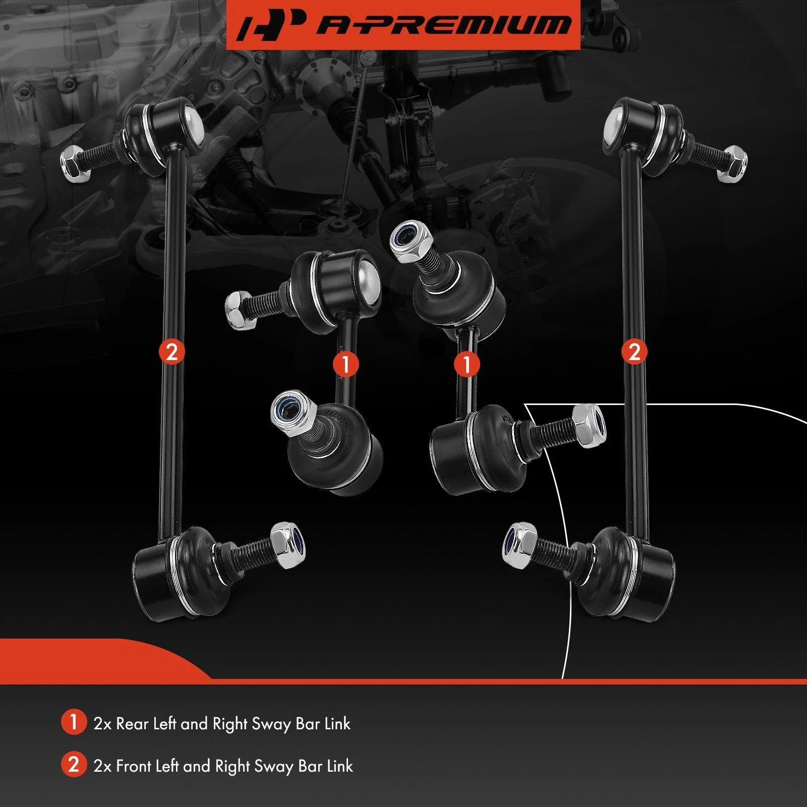 Set of 4 Sway Bar Links for Chrysler 200 (2011–2014)