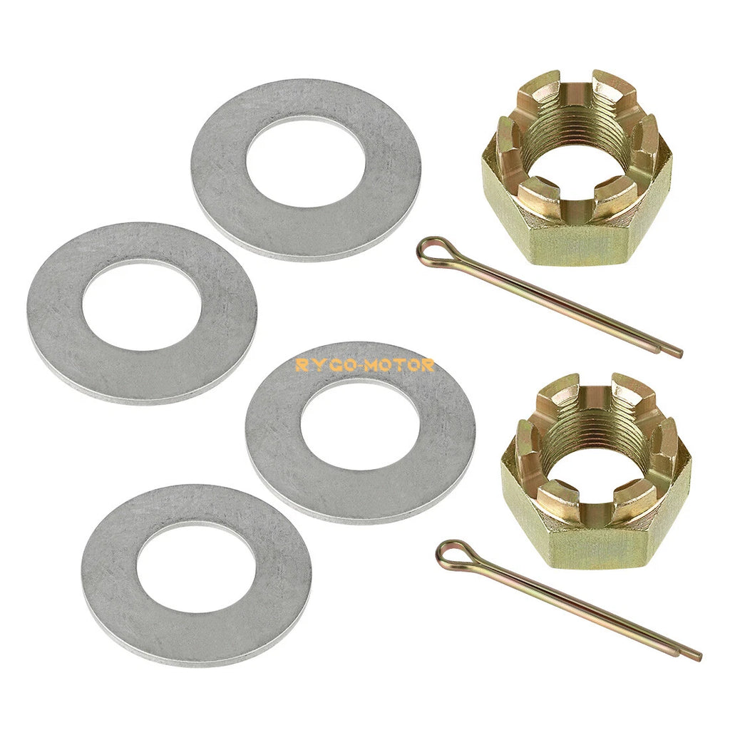 2X Rear Axle Castle Nut w/ Pin for Polaris Trail Blazer 250 (1990–2006) / 330 (2008–2013)