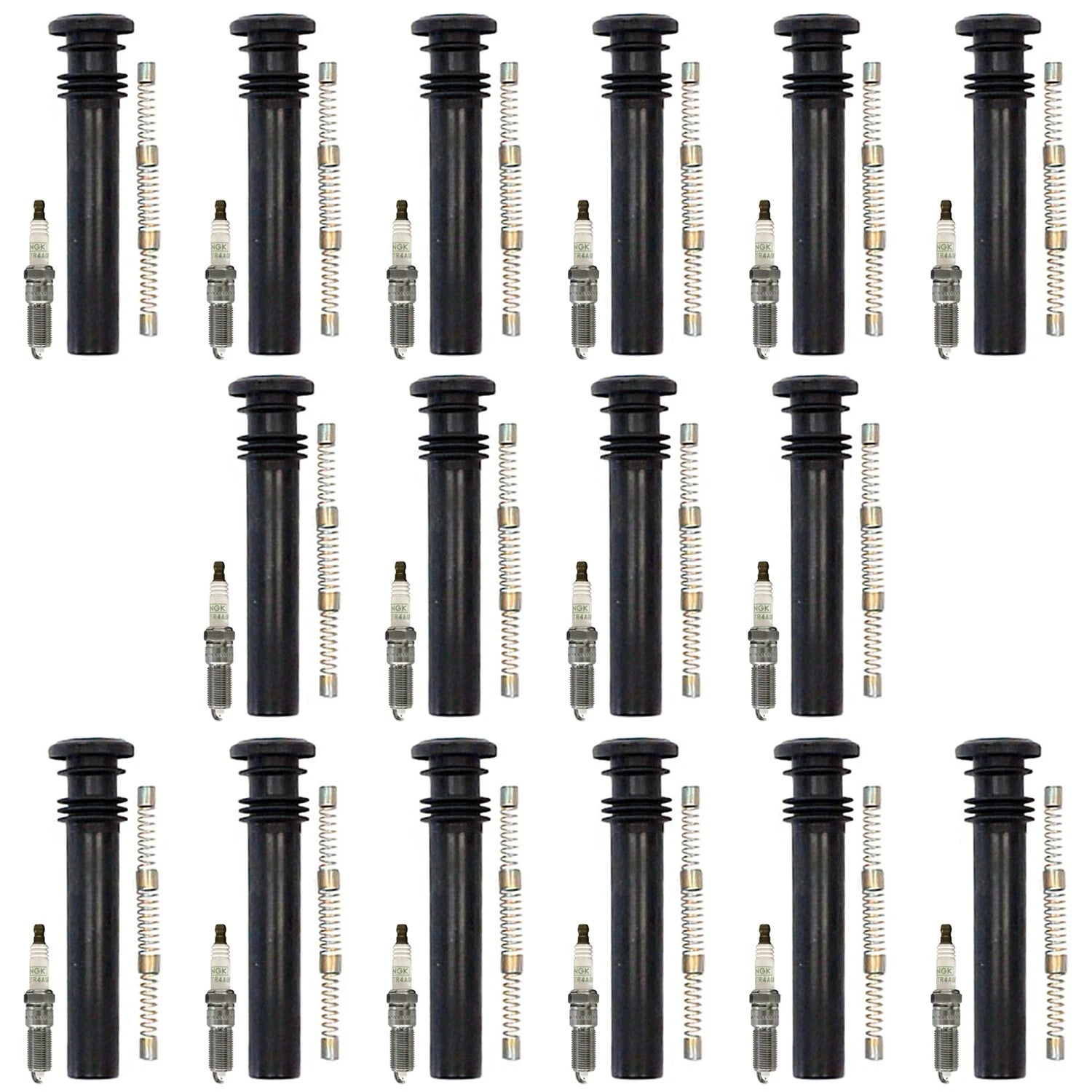 NGK 16 G-Power Platinum Spark Plugs & Denso Coil Boots Kit for Ram 1500 (2002–2023)