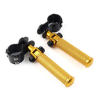 CNC Foot Pegs for Universal Motorcycle (30-33mm) - Folding Gold