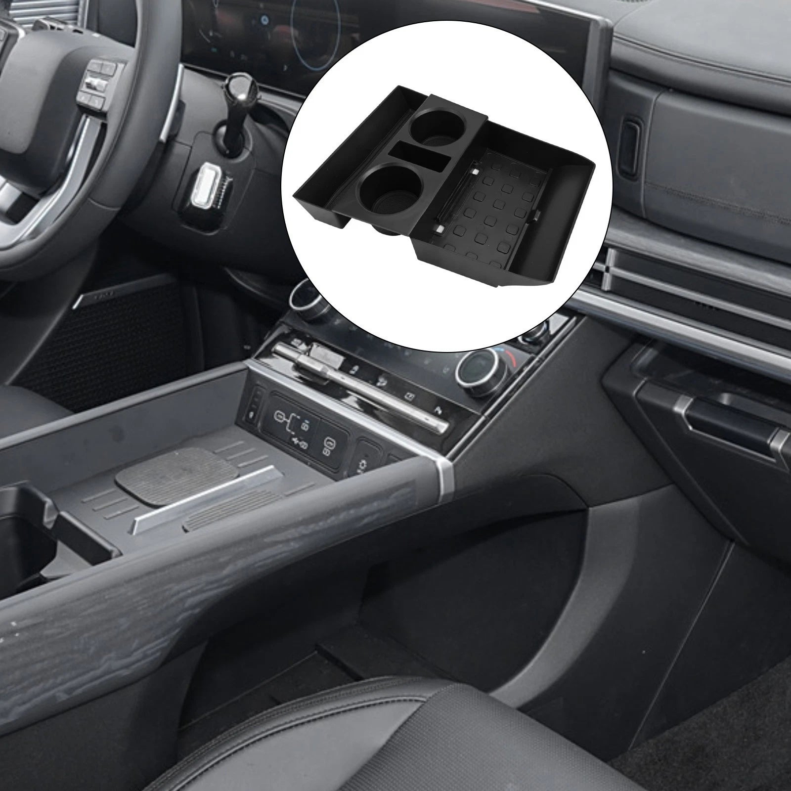 Center Console Cup Holder Organizer Tray for Hyundai Santa Fe (2024+)