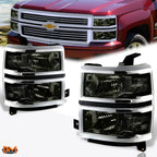 Smoked Lens Clear Corner Headlight for Chevy Silverado (2014–2015)