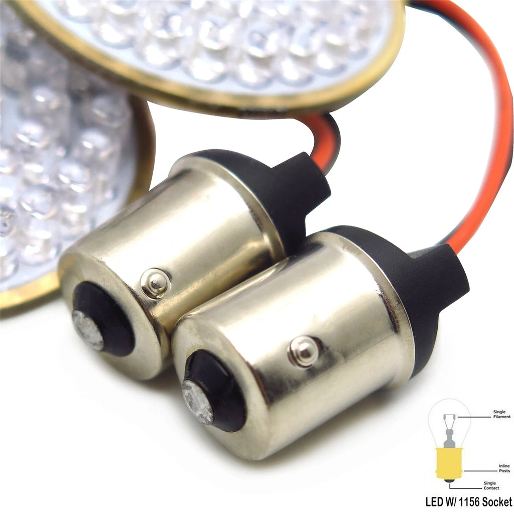 4PCS 1156 Bullet LED Turn Signal Insert Lights for Harley