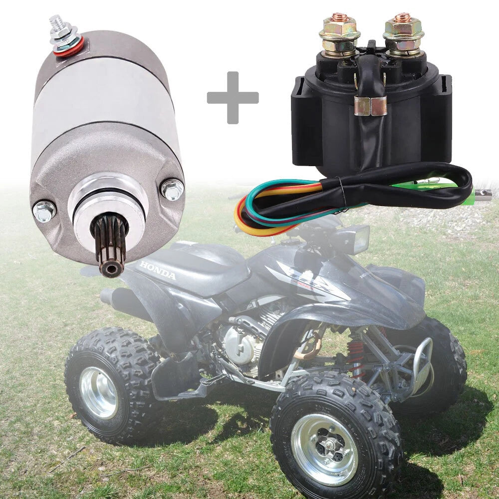 Starter & Relay Solenoid for Honda TRX300EX Sportrax 300 (1993–2003)