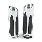 Chrome Soft Touch Hand Grips for Harley Touring Street Road Glide (2014-2023)