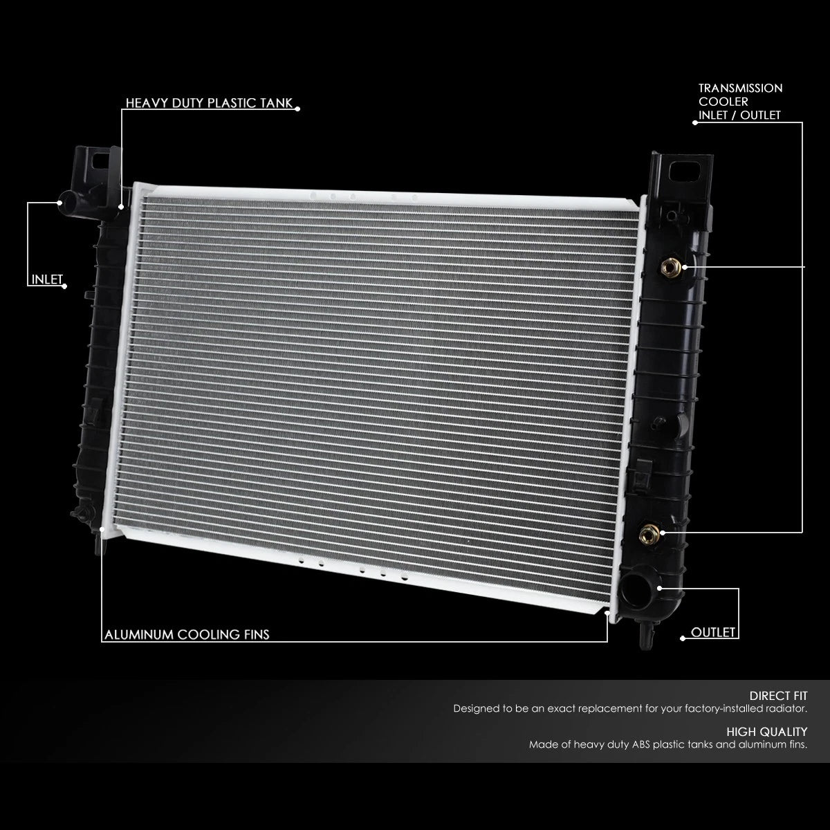 28" Aluminum Core Radiator for Silverado Sierra Suburban Yukon (1999–2007) DPI 2334