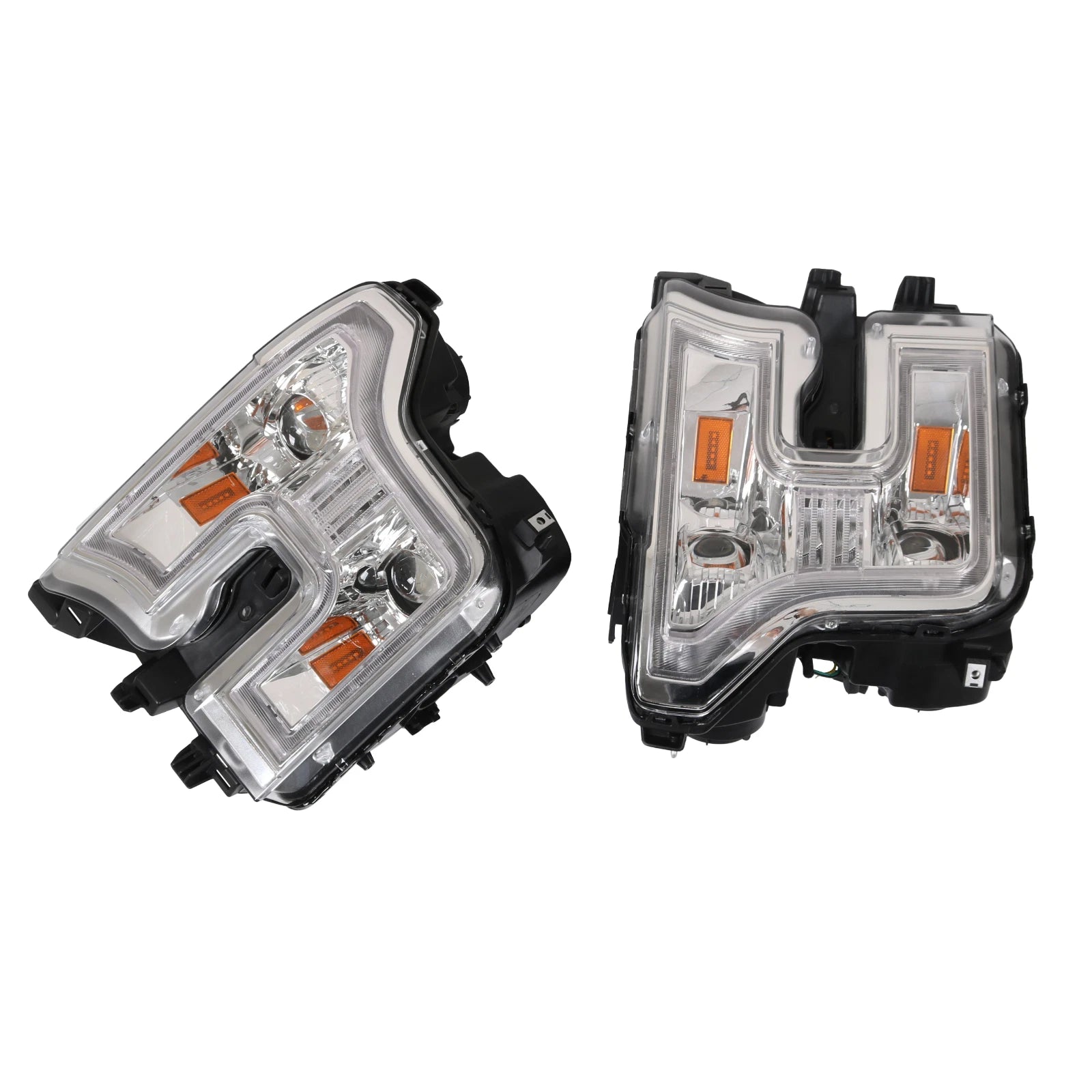 Chrome LED Dual Projector Headlights for Ford F150 (2015-2017)
