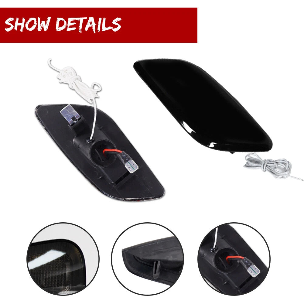 Set of 2 Smoke Switchback LED Corner Parking Side Marker Lights for Subaru Impreza (2002–2003)