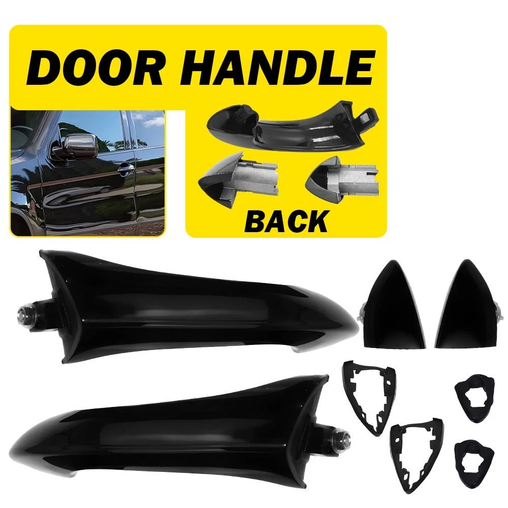 2Pcs Exterior Door Handles for BMW X5 (2000–2006) Rear Driver & Passenger Side