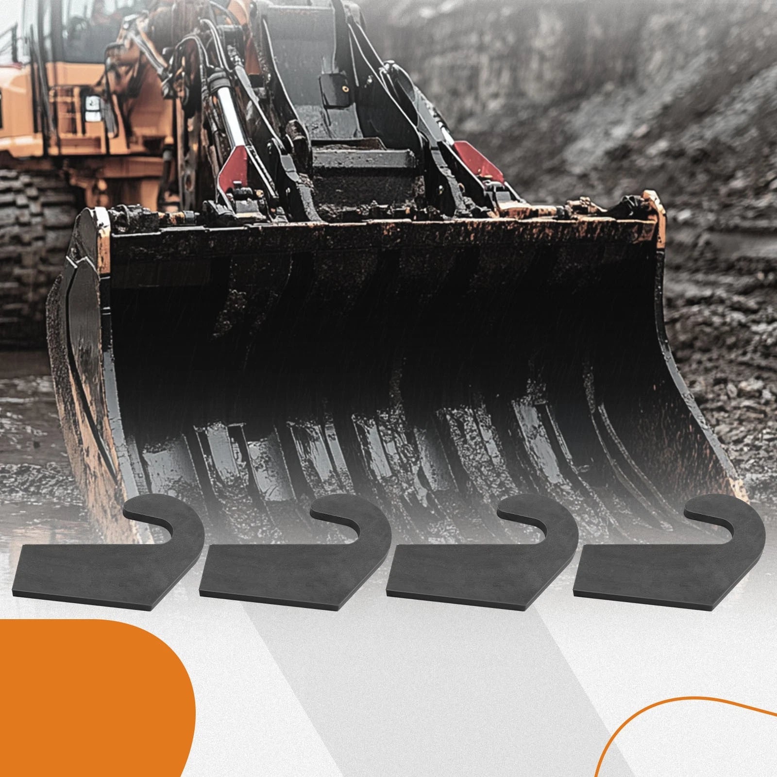 Set of 4 Mounting Brackets for Pin Type Loader Pallet Forks