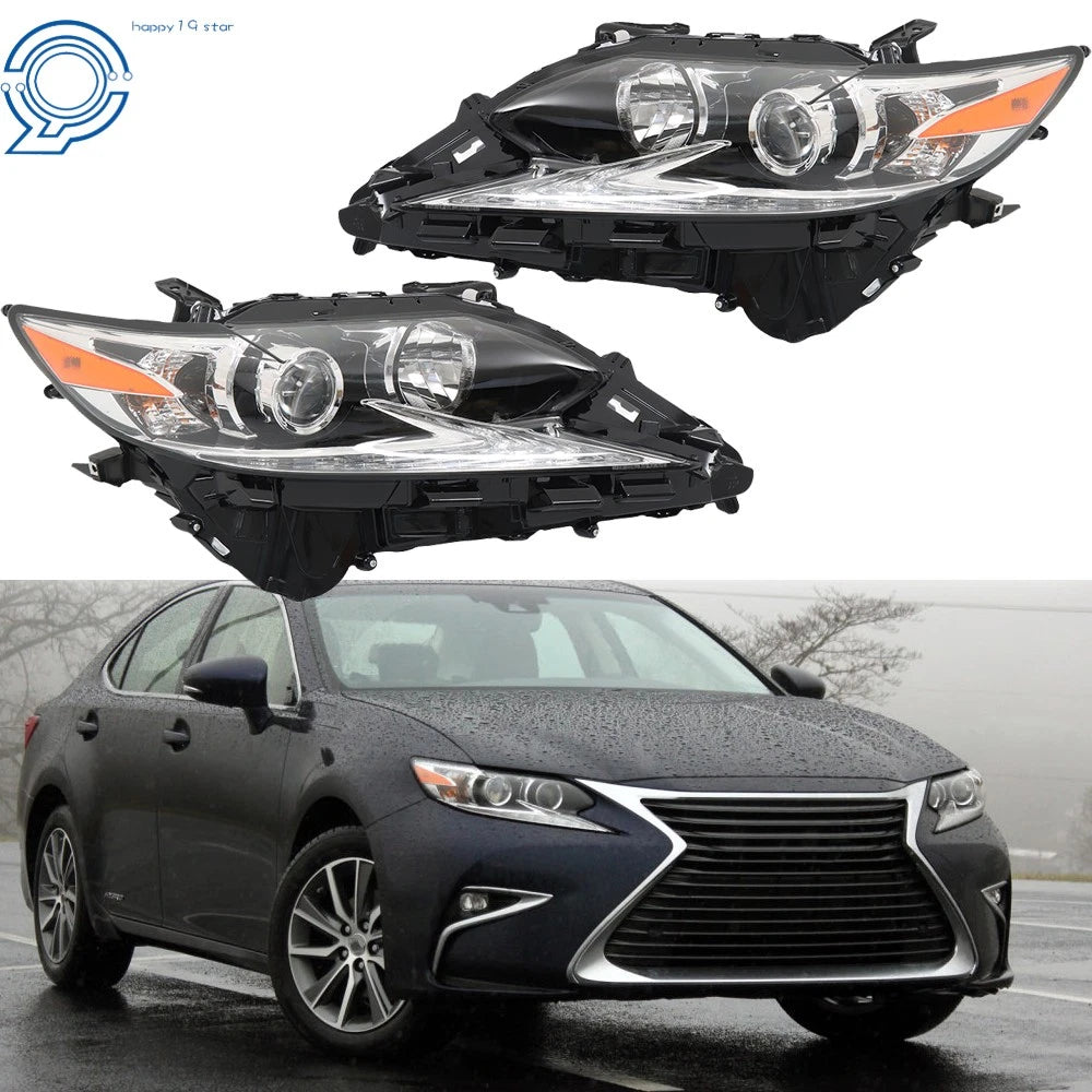 Set of 2 Headlights for Lexus ES350 ES300H (2016–2018) LED DRL Projector
