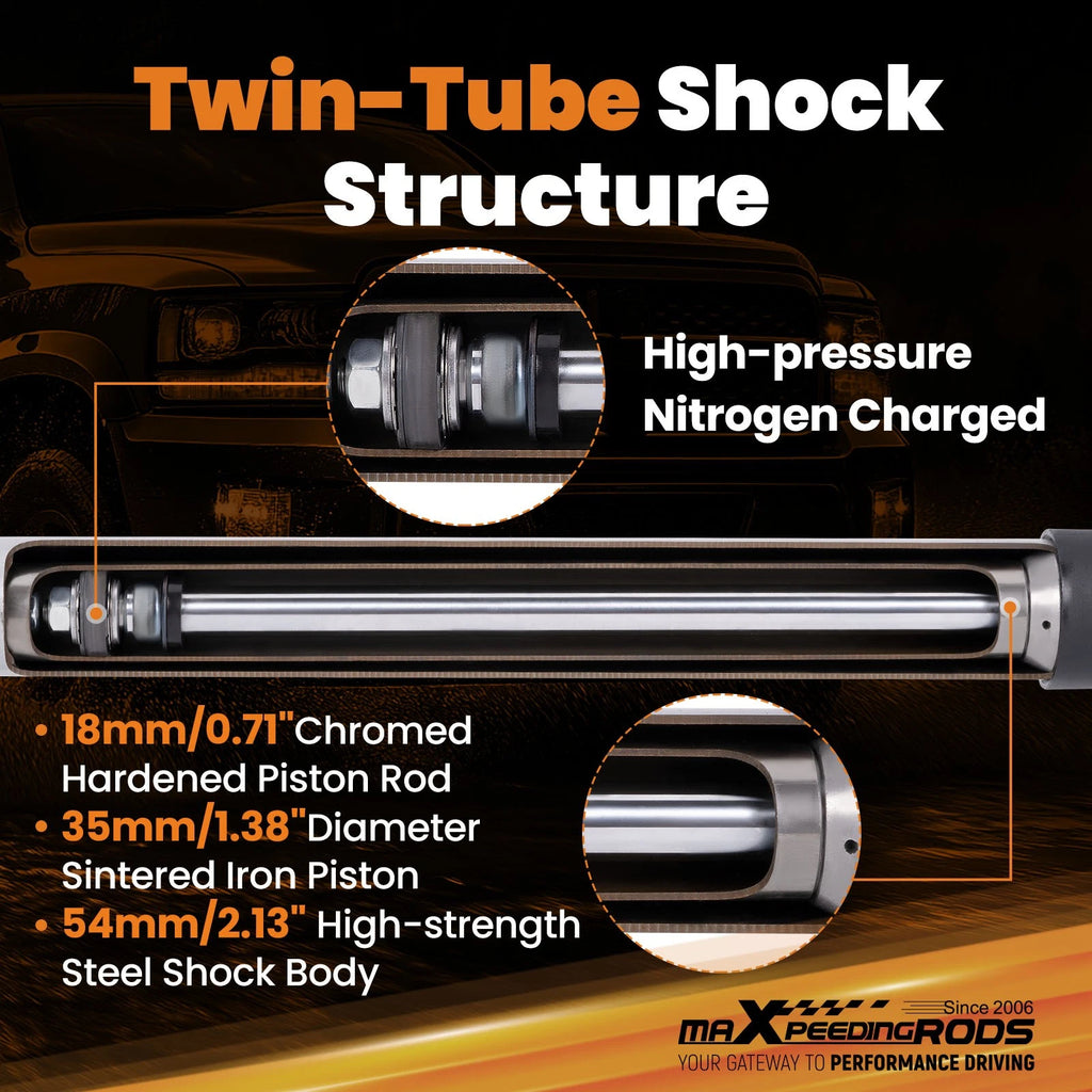 Lift Shock Absorber for Chevy Tahoe GMC Yukon (2007–2020) Rear 0-2.5" Lift